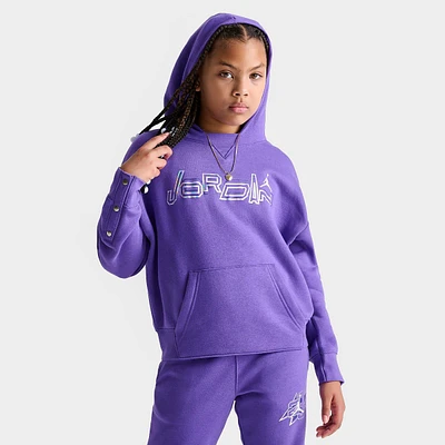 Girls' Jordan Take Flight Snap Pullover Hoodie