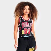 Mitchell & Ness Women's Chicago Bulls Dennis Rodman #91 NBA Cropped Je