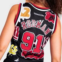 Mitchell & Ness Women's Chicago Bulls Dennis Rodman #91 NBA Cropped Je