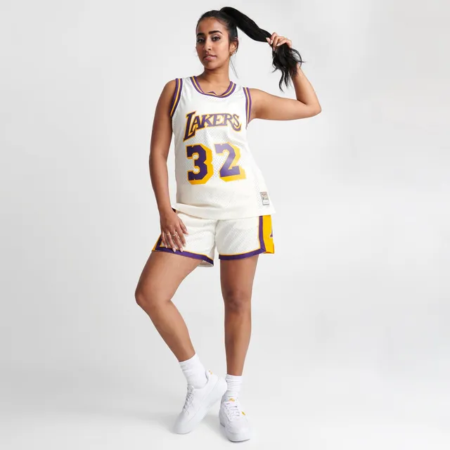 Womens Big Face 4.0 Crop Tank Los Angeles Lakers - Shop Mitchell