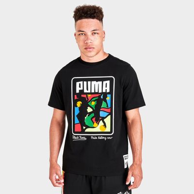 Men's Puma Black Fives Harlem Basketball Short-Sleeve T-Shirt