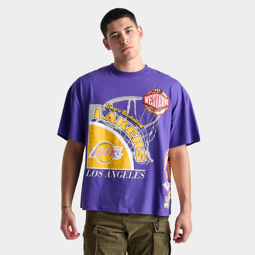 Men's Mitchell & Ness Los Angeles Lakers NBA Logo Blast Graphic T-Shirt