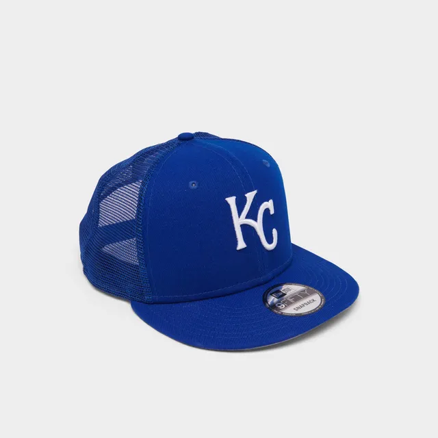 Kansas City Royals New Era Striped Cuffed Knit Hat with Pom - Royal