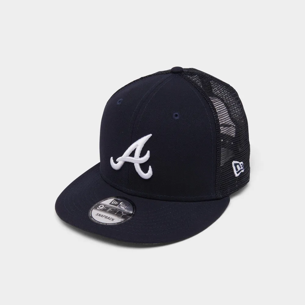Atlanta Braves New Era Scratch Squared Trucker 9FIFTY Snapback Hat