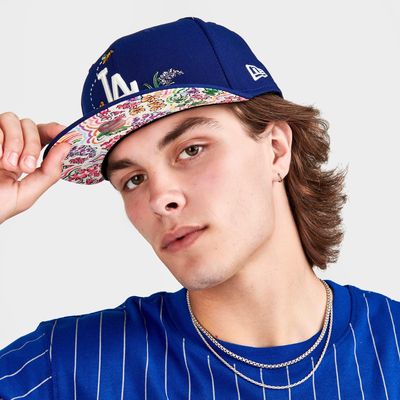 Men's Los Angeles Dodgers New Era Black Tropic Trucker 9FIFTY