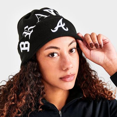 New Era Atlanta Braves MLB Blackletter Knit Beanie Hat