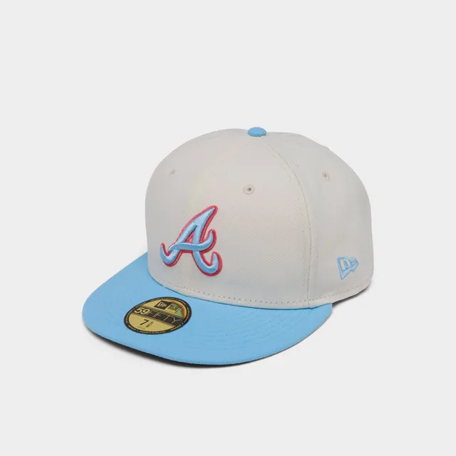 Lids Atlanta Braves New Era Chrome 59FIFTY Fitted Hat - Stone/Black