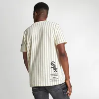 Chicago White Sox New Era Pinstripe T-Shirt - Black X-Large