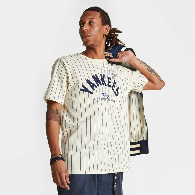 New Era Los Angeles Dodgers Men's Throwback Pinstripe Crew Shirt - Macy's