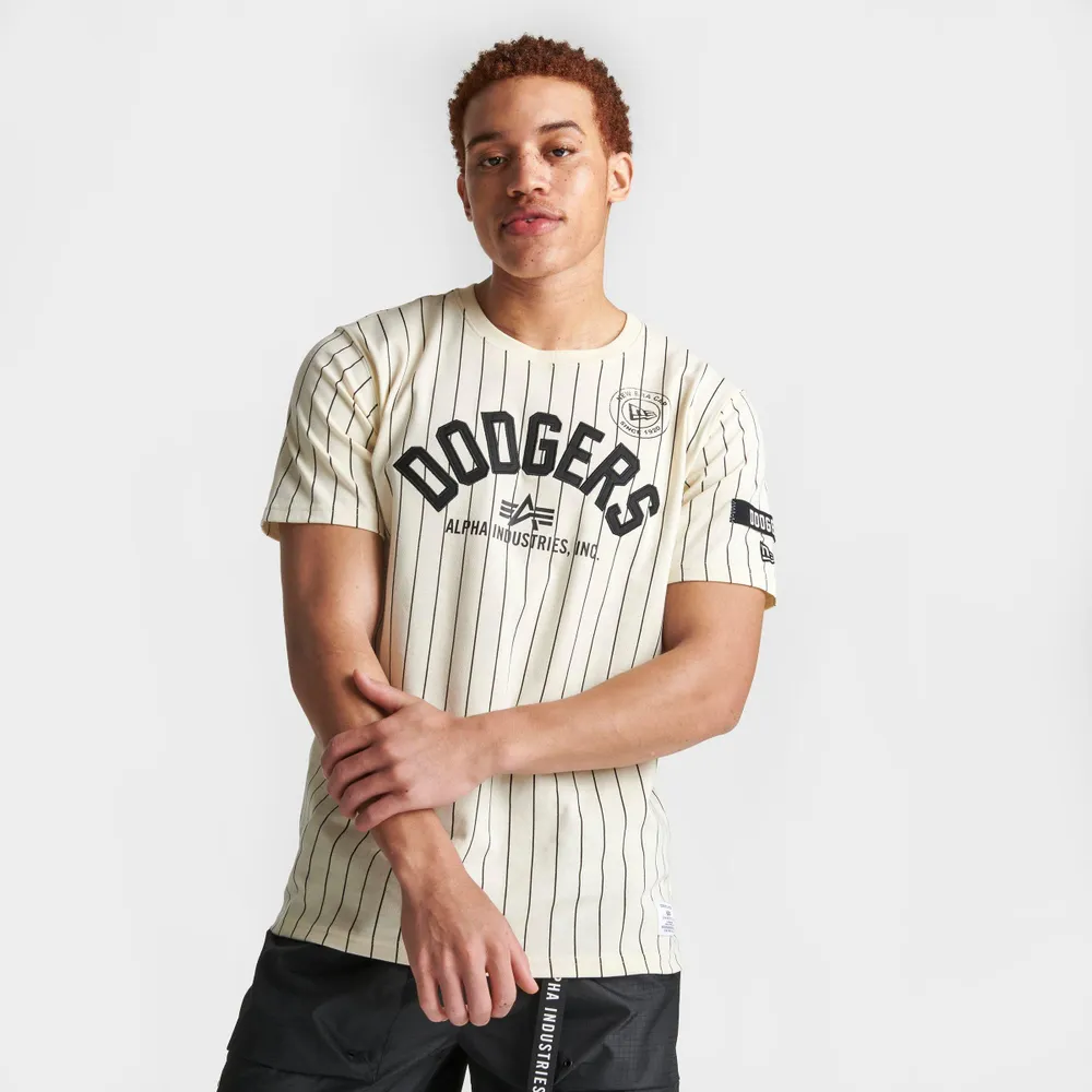 NEW ERA Men\'s New Era x Alpha Industries Los Angeles Dodgers MLB Pinstripe  T-Shirt | Alexandria Mall