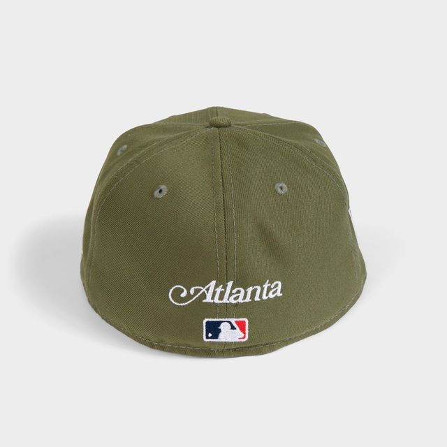 Atlanta Braves New Era 59FIFTY Fitted Hat - Olive/Blue