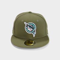 New Era Miami Marlins MLB Olive 59FIFTY Fitted Hat