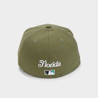 New Era Miami Marlins MLB Olive 59FIFTY Fitted Hat