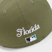 New Era Miami Marlins MLB Olive 59FIFTY Fitted Hat