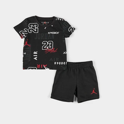 Infant Jordan Allover Print T-Shirt and Shorts Set