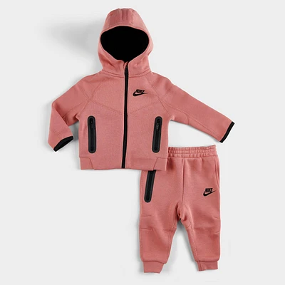 Girls' Infant Nike Sportswear Tech Fleece Full-Zip Hoodie and Jogger Pants Set