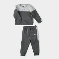 Infant Nike Colorblock Futura Crewneck Sweatshirt and Jogger Pants Set