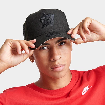 New Era Miami Marlins MLB 9FORTY Black Snapback Hat