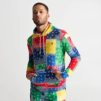 Men's Polo Ralph Lauren Patchwork Print Spa Terry Hoodie