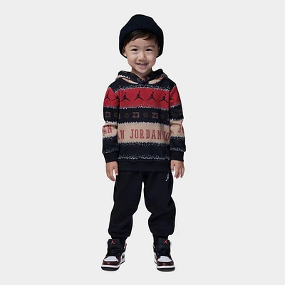 Kids' Toddler Jordan Essentials Holiday Pullover Hoodie and Jogger Pants Set