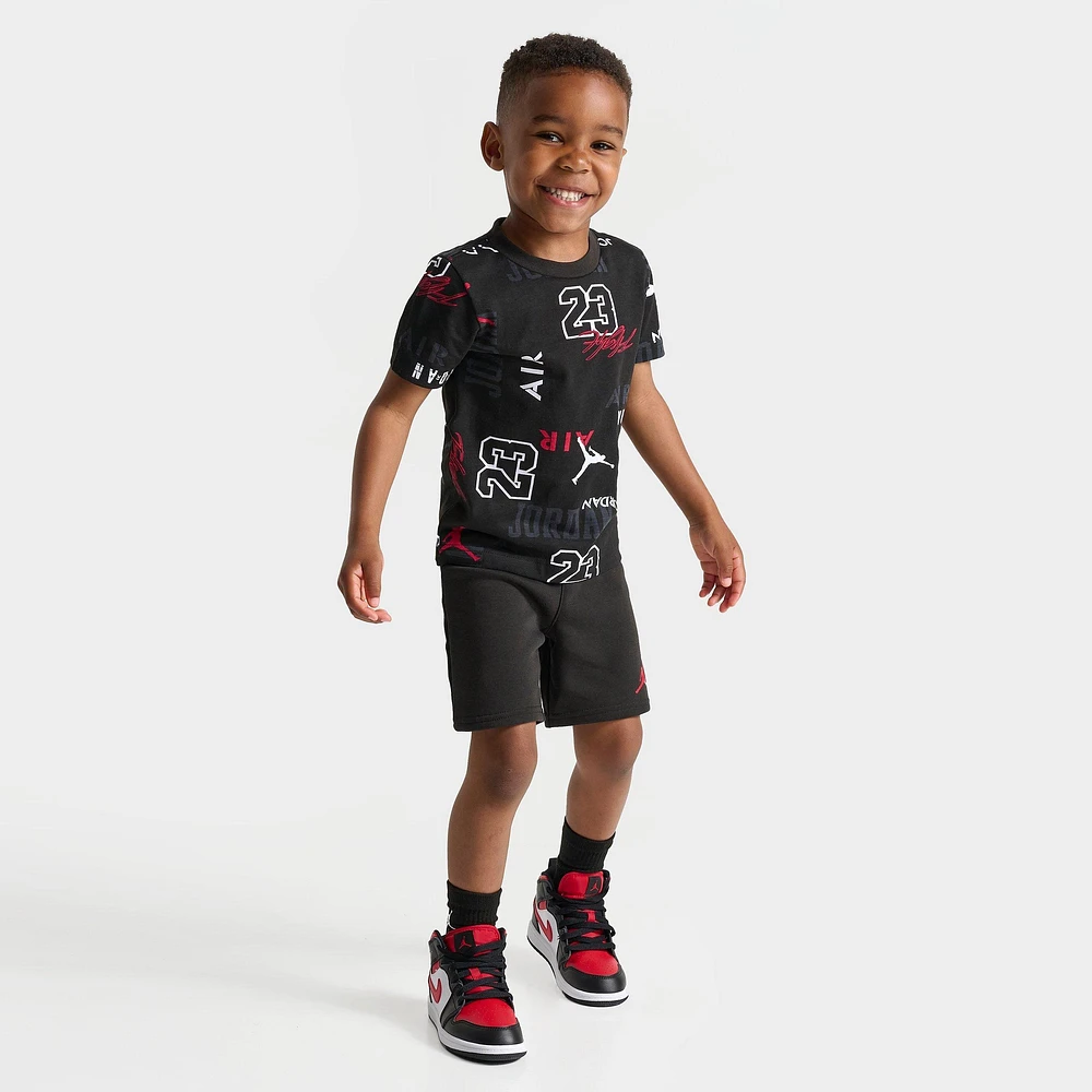 Kids' Toddler Jordan Allover Print T-Shirt And Shorts Set