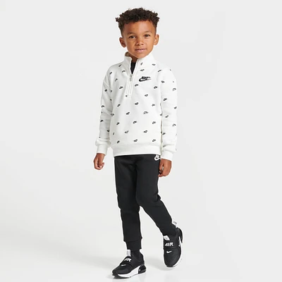 Kids' Toddler Nike Allover Print Futura Half-Zip Jacket and Jogger Pants Set