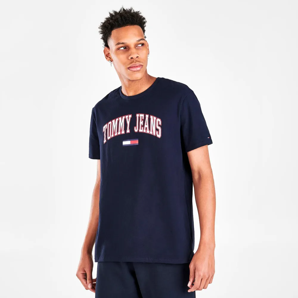 TOMMY HILFIGER Men\'s Tommy Jeans Arched Logo Graphic Print T-Shirt |  Alexandria Mall | T-Shirts