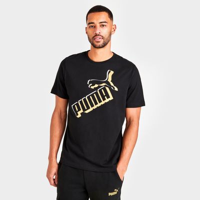 Men's Puma Essentials+ Big Metallic Logo T-Shirt