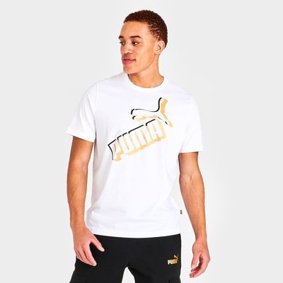 Men's Puma Essentials+ Big Metallic Logo T-Shirt