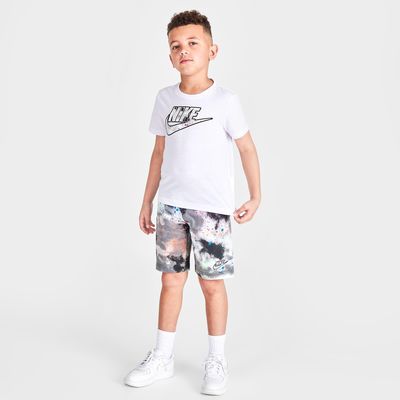 Boys' Little Kids' Nike Tie-Dye Futura T-Shirt and Shorts Set