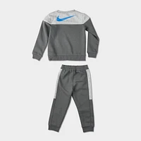 Little Kids' Nike Colorblock Futura Crewneck Sweatshirt and Jogger Pants Set