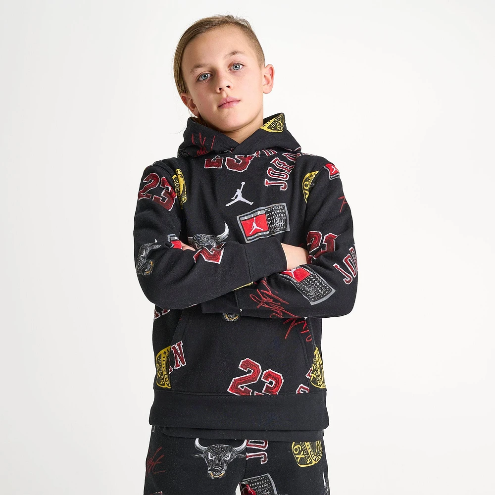 Boys' Jordan Allover Print Pullover Hoodie