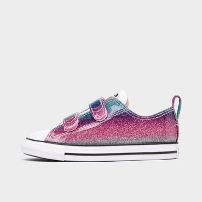 Girls' Toddler Converse Chuck Taylor All Star Glitter Drip Hook-and-Loop Low Top Casual Shoes
