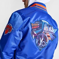 Men's Pro Standard New York Knicks NBA Embroidered NYC Graphic Satin Jacket