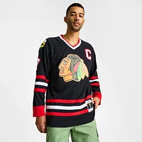 Men's Mitchell & Ness Blue Line Chris Chelios Chicago Blackhawks NHL 97-98 Alternate Hockey Jersey