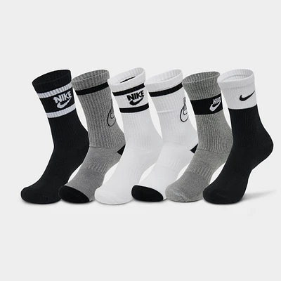 Kids' Nike Everyday Cushioned Crew Socks (6-Pack)