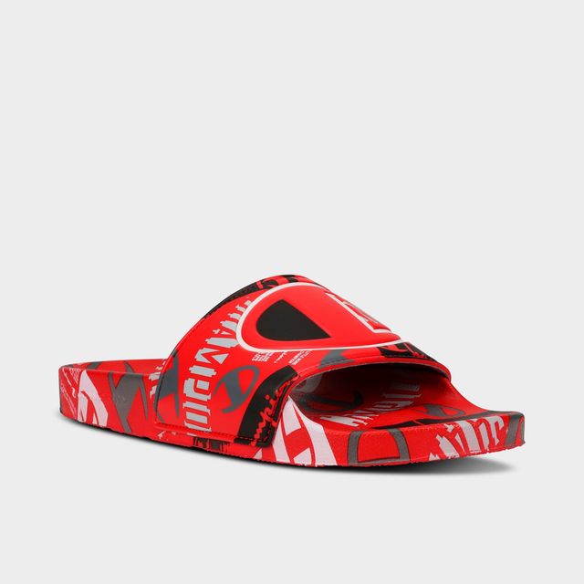 champion slides finish line