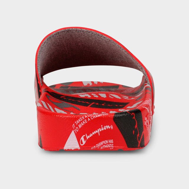 champion slides finish line