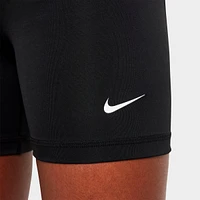 Girls' Big Kids' Nike Pro High-Waisted Bike Shorts