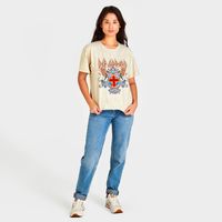 Women's Def Leppard Cross Cropped T-Shirt