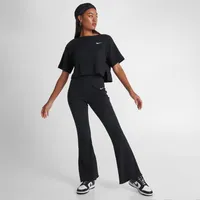 NIKE Women's Nike Sportswear High-Waisted Wide Leg Ribbed Jersey Pants
