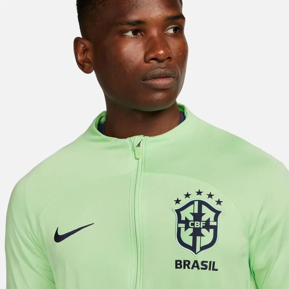 Men's Nike Brazil Strike Dri-FIT Knit Soccer Track Jacket