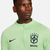 Men's Nike Black Brazil National Team Windrunner Raglan Full-Zip Hoodie