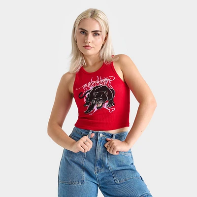 Women's Ed Hardy Panther Rib Tank