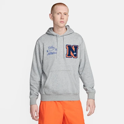 Men's Nike Club Fleece Varsity Letter French Terry Pullover Hoodie