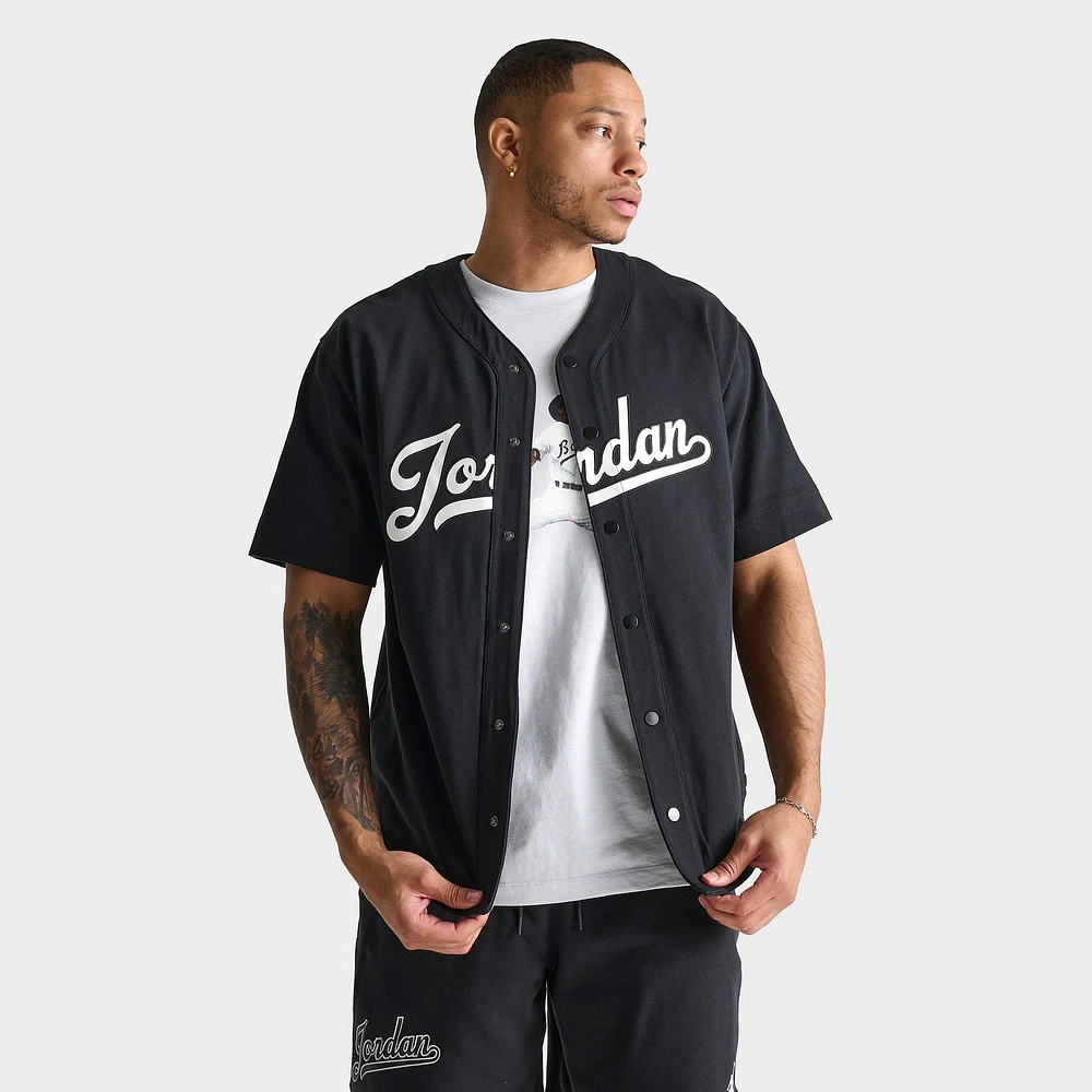 Men's Jordan Flight MVP Buttoned Baseball Top