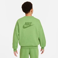 Big Kids' Nike Sportswear Icon Oversized Fleece Crewneck Sweatshirt