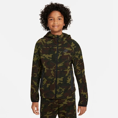 Boys' Nike Tech Fleece Camo Full-Zip Hoodie