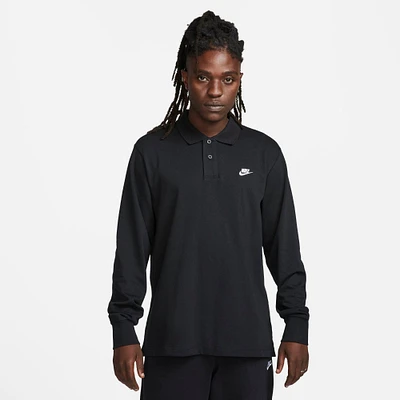 Men's Nike Club Knit Polo Long-Sleeve Shirt