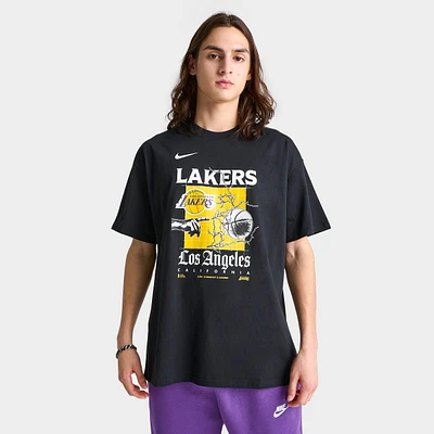 Men's Nike Max90 Los Angeles Lakers NBA Courtside Graphic T-Shirt